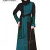 Jude Abaya - Jude Black Abaya Pink Green Red Beige - Image 3
