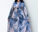 Elegant Plus Size Abaya – Gray Marble Print